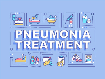 Pneumonia treatment word concepts banner preview picture