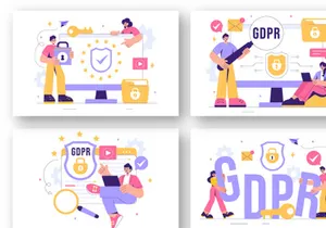 9 GDPR Data Protection Regulation Illustration