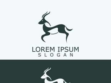 Antelope animal logo icon design animal simple illustration preview picture