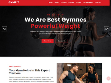 Gymfit Gym & Fitness Landing Page Template preview picture
