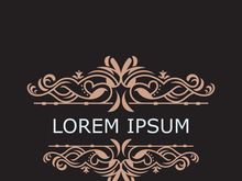 Gold luxury floral vintage monogram decorative logo template