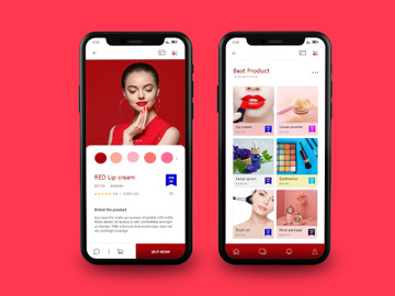 Beauty Mobile App UI preview picture