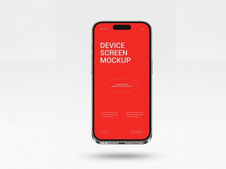 Smartphone Mockup on White Background