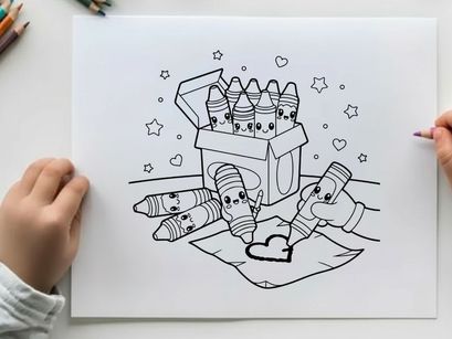 Cute pencils in love hug vector illustration flat design