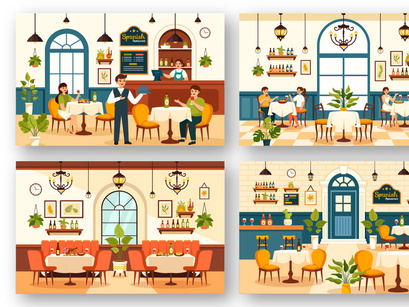 12 Spanish Restaurant Illustration