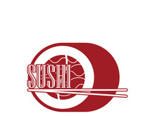 Sushi logo template vector icon for Japanese food illustration design