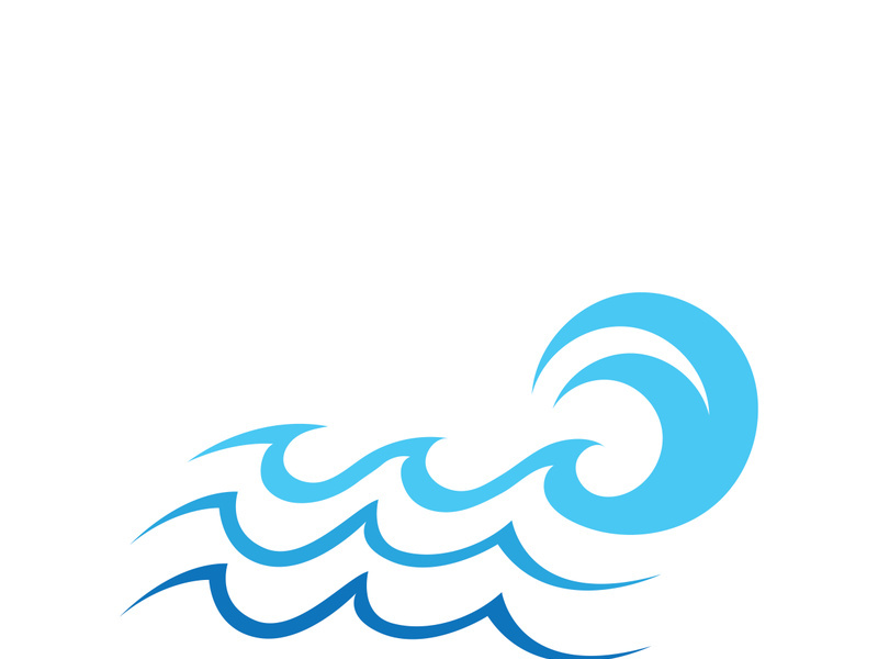 Water wave icon vector illustration design logo