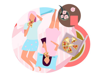 Girls party flat concept icon preview picture