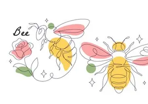 5 Bee Vector Illustration