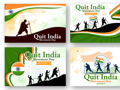 9 Quit India Movement Day Illustration