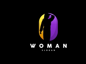 Woman Logo, Wellness Girl Photo Pose Vector, Beauty And Elegance Design preview picture