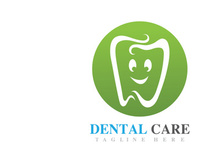 Dental care logo vector icon design