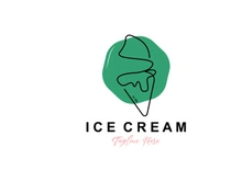 Ice Cream Logo Design, Fresh Sweet Soft Cold Food Illustration, Children's Favorite Vector, Product Brand