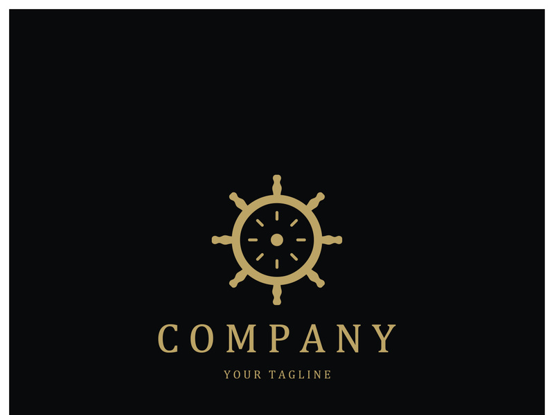 The cruise logo,ship steering logo, boat, yacht, rope, maritime, anchor. Logo for business, sailor, sailing, tourism