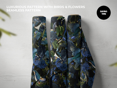 Birds & Flowers. Seamles Pattern