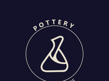 Pottery logo design handmade, creative traditional mug craft sign concept inspiration nature workshop