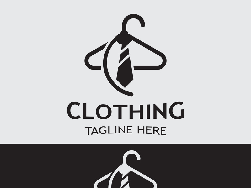 Clothing and Fashion logo design hanger concept, creative simple fashion shop business fashion vector beauty