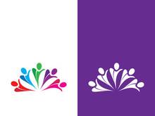 people group and community logo icon illustration design vector