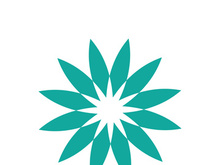 Traditional Asian colorful floral pattern Stained glass mosaic logo tile design inspiration