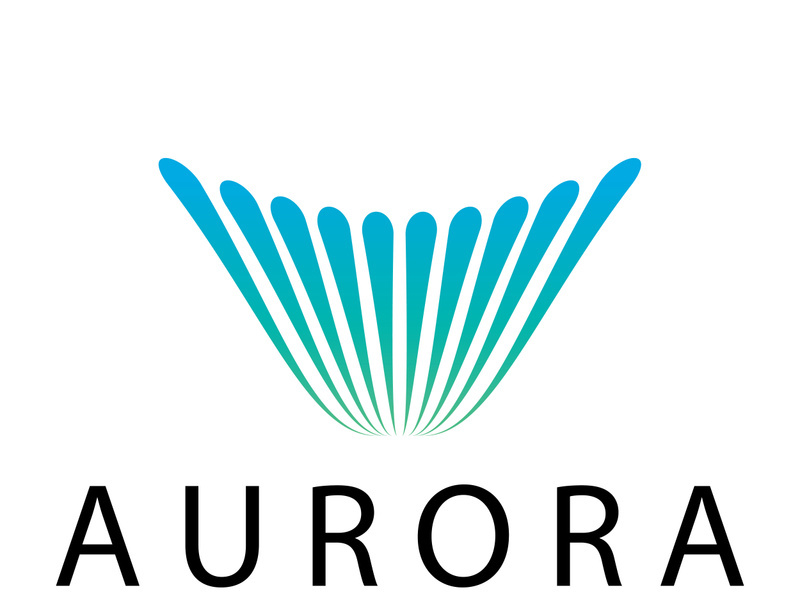aurora logo design icon illustration vector template