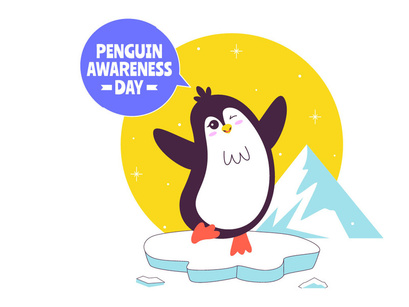 11 Penguin Awareness Day Illustration