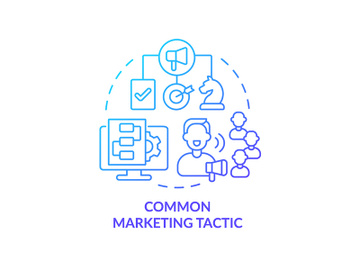 Common marketing tactic blue gradient concept icon preview picture