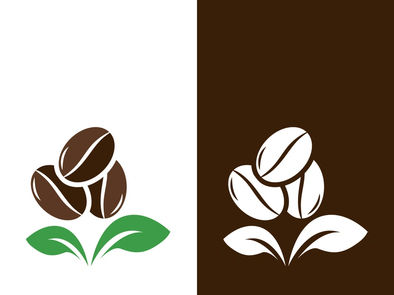 Coffee bean icon vector illustration template