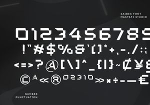 Saibex | Futuristic Technology Font