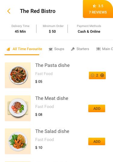 Free Food App UI Design KIT