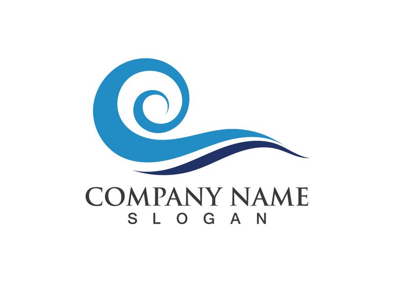 Wave water beach logo