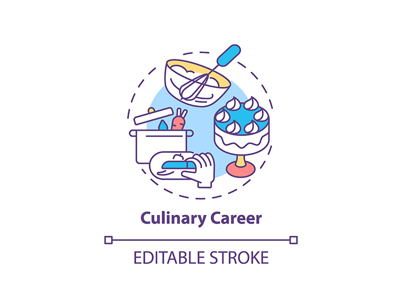 Culinary career concept icon