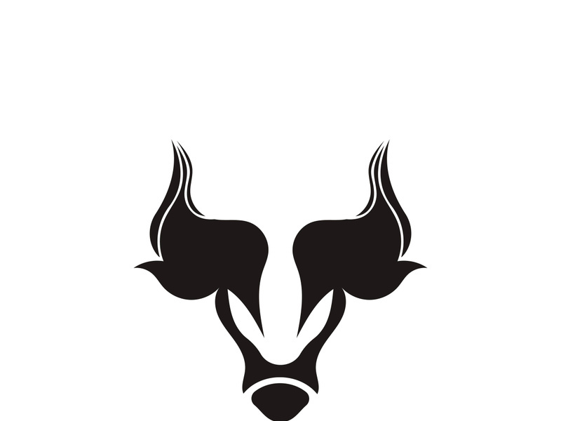 Bull head logo vector icon design illustration