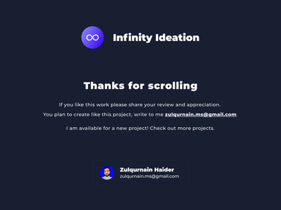 Infinity Ideation Multipurpose Web UI Kit