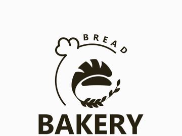 Bread Vintage style Logo Design Vector, label product Bake shop Homemade template preview picture