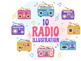 10 Radio Vector Illustration preview picture