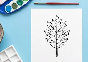 Ilustração detalhada de folha para design botânico. Elemento natural de alta qualidade para projetos criativos.