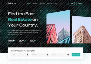 InState - Real Estate Web Header Design