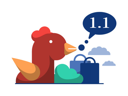 order online advertising flat illustration