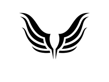 Black wing falcon bird logo preview picture