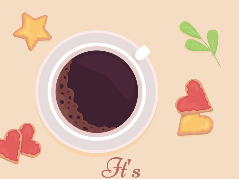 It is coffee time card template