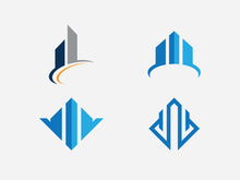 Buildings real estate logo vector