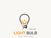 Light bulb creative lamp logo icon and business design bulb digital technology smart idea