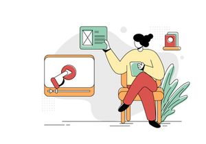 Flat Illustration Vector Graphic of Education Online
