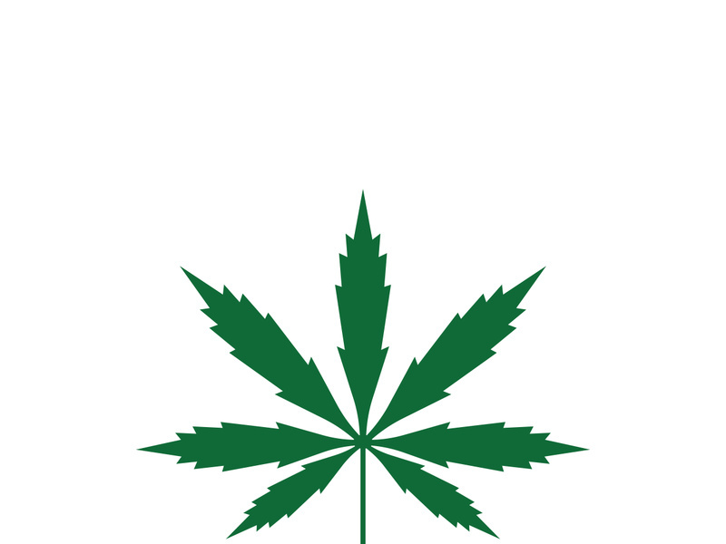 Canabis leaf logo and symbol vector