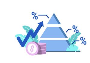 Inflation Business icon flat Illustration