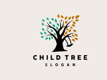 Tree Logo, Life Balance Education Vector