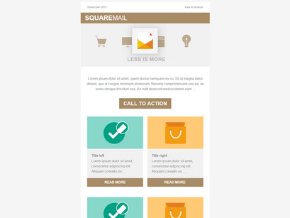 SquareMail Email Template (Mailchimp ready)