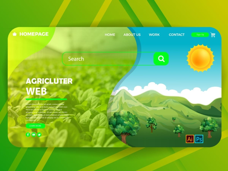 Agricultural Web header page