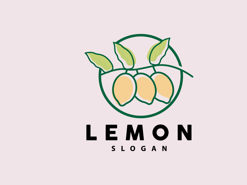 Lemon Logo, Luxurious Elegant Minimalist Design