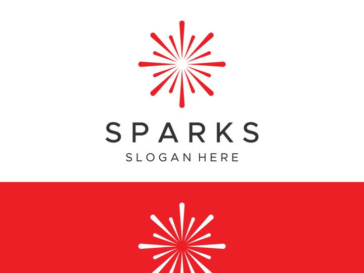 Colorful fireworks splash abstract logo design